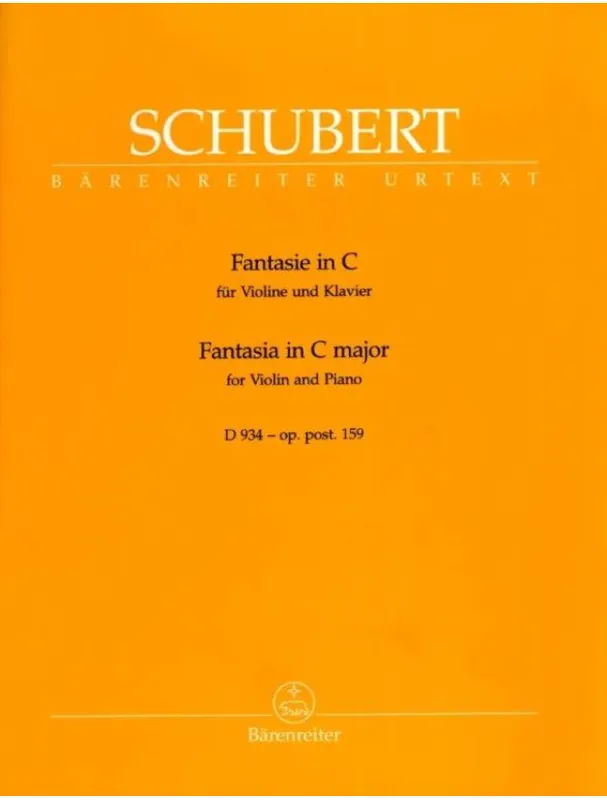 Rychlé Dodání Franz Schubert Fantasia In C Major (noty na housle, klavír)
