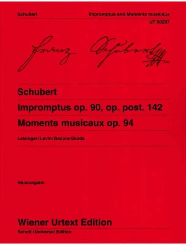 Franz Schubert Impromptus and Moments Musicaux (noty na klavír) Vysoce Kvalitní