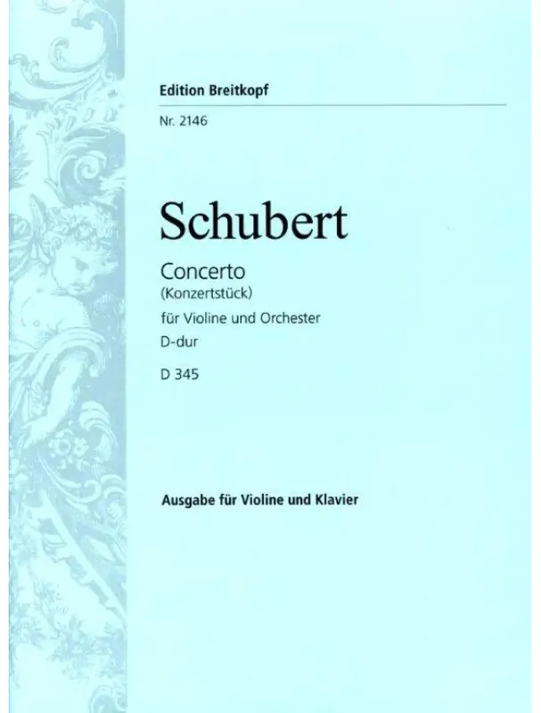 Franz Schubert Konzertstück D-dur D 345 (noty na housle, klavír) Značkový