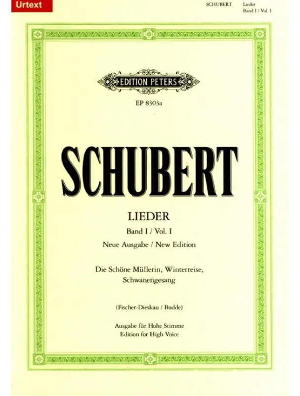 Výprodej Franz Schubert Lieder 1 - High Voice (noty pro klavír, zpěv)