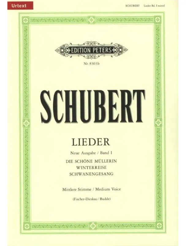 Franz Schubert Lieder 1 - Medium Voice (noty, klavír, zpěv) Kup Teď