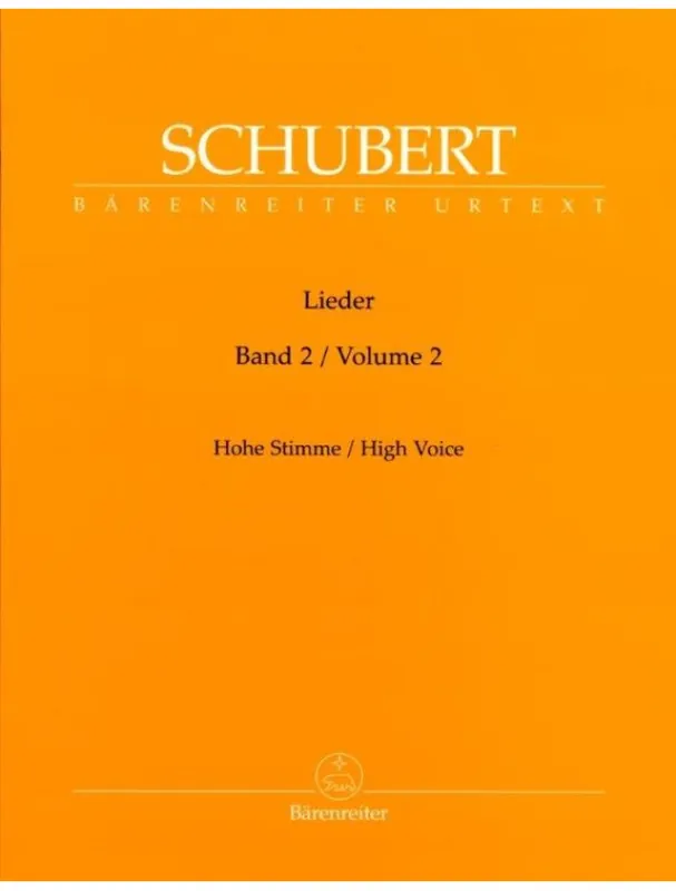 Franz Schubert Lieder 2 - High Voice (noty na klavír, zpěv) Nejlepší Volba