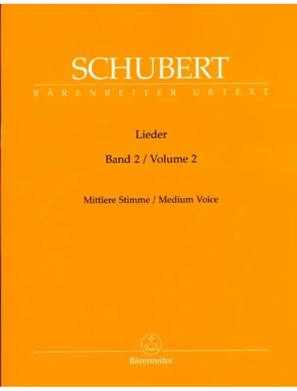 Franz Schubert Lieder 2 - Medium Voice (noty na klavír, zpěv) Jen Po Omezenou Doba