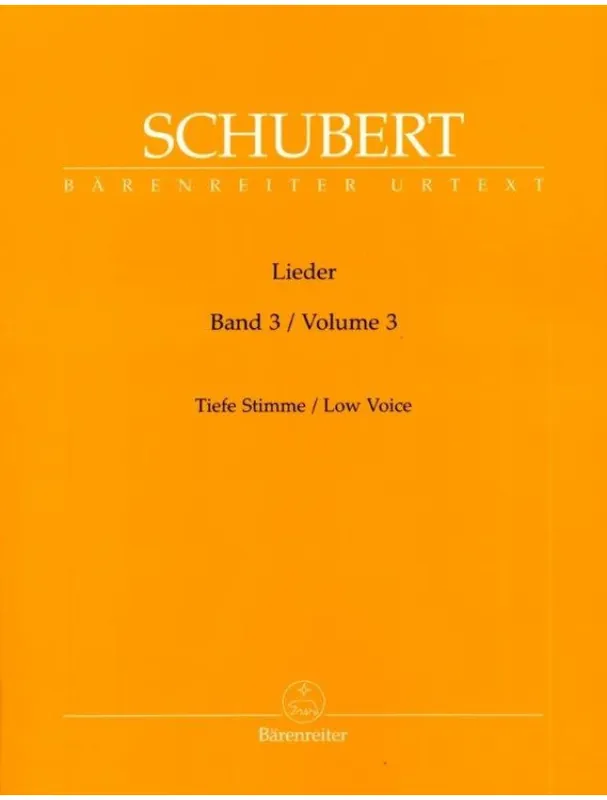 Franz Schubert Lieder 3 - Low Voice (noty na klavír, zpěv) Objednat Nyní