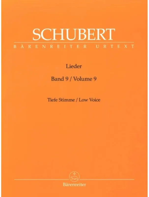 Rychlé Dodání Franz Schubert Lieder 9 - Low Voice (noty na klavír, zpěv)