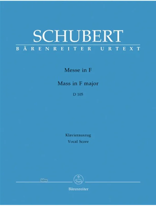 Oblíbený Franz Schubert Missa F Major D 105 (noty na zpěv, klavír)