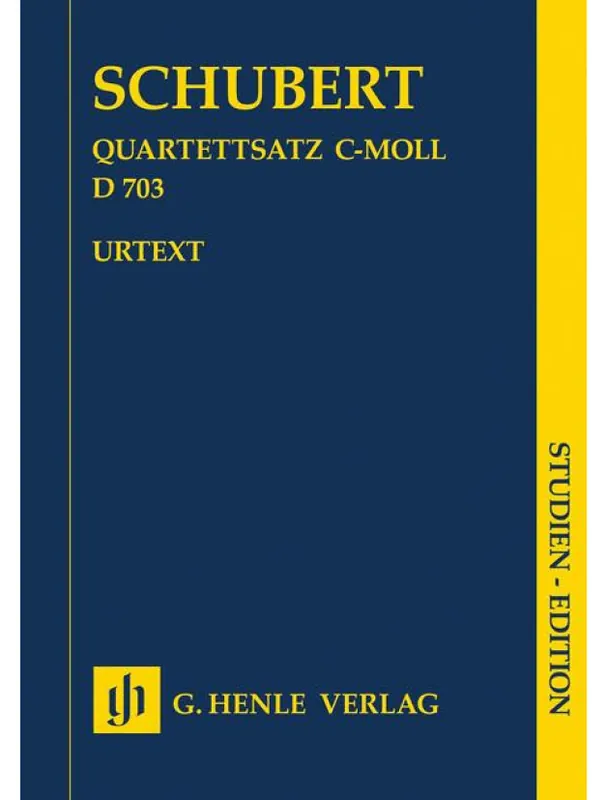 Franz Schubert Quartet Movement in C Minor D 703 (noty pro smyčcový kvartet, studijní partitura) Top Prodej