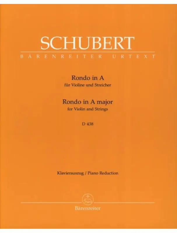 Franz Schubert Rondo In A Major D.438 (noty na housle, klavír) Časově Omezené