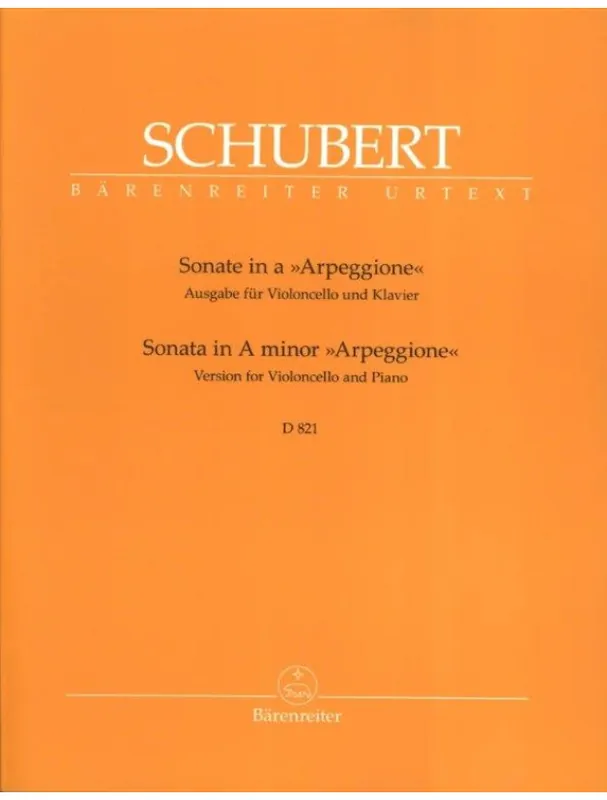 Franz Schubert Sonata in A minor - Arpeggione D 821 (noty na violoncello, klavír) Časově Omezené