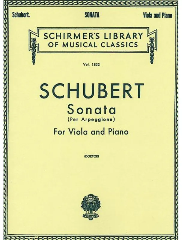 Franz Schubert Sonata per Arpeggione (noty na violu, klavír) Pouze Dnes