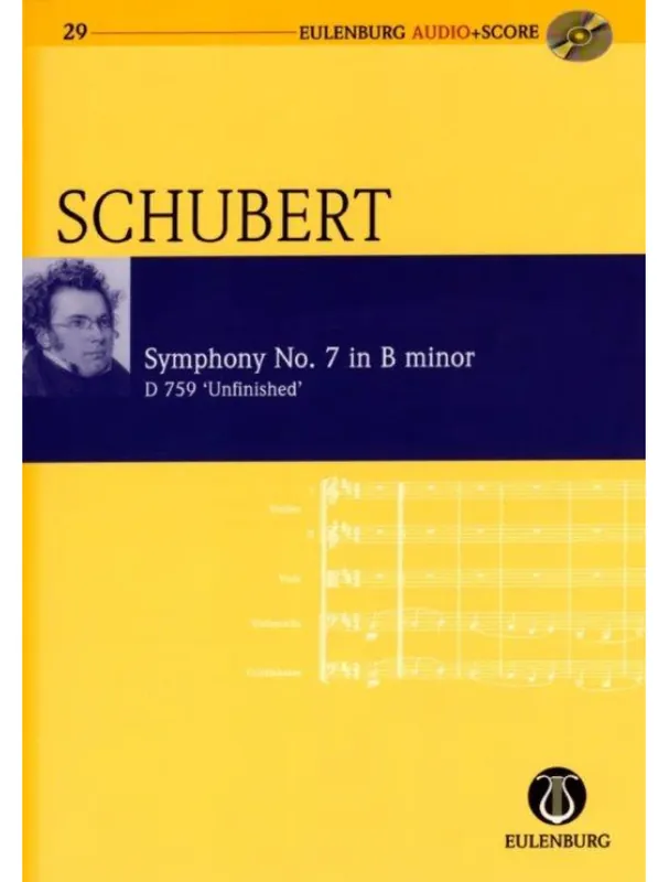 Pouze Dnes Franz Schubert Symphony No.7 In B Minor D.759 Unfinished (noty, partitura)(+audio)