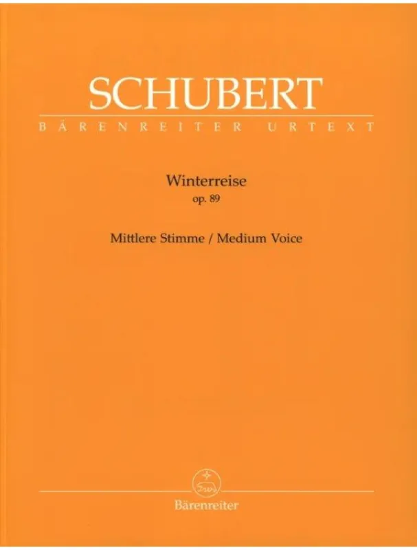 Franz Schubert Winterreise Op. 89 D 911 - Medium Voice (noty na klavír, zpěv) Ověřený