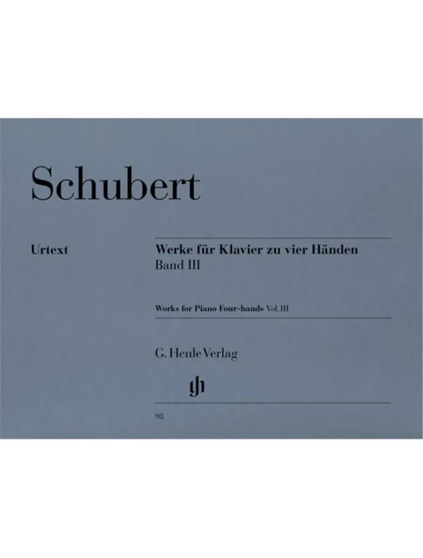 Poslední Šance Franz Schubert Works For Piano Four-Hands Volume 3 (noty na čtyřruční klavír)