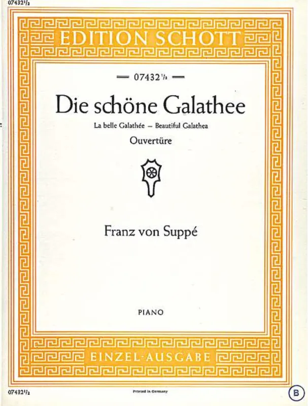 Franz von Suppé Beautifule Galathea - Overture (noty na klavír) Horká Nabídka