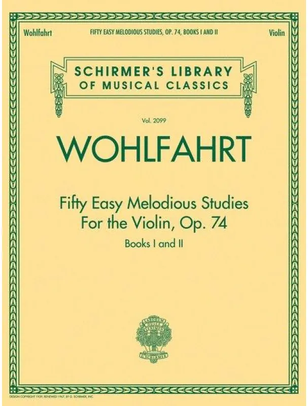 Značkový Franz Wohlfahrt 50 Easy Melodious Studies for the Violin Op. 74 Book 1+2 (noty na housle)