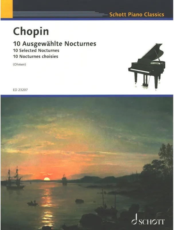Frédéric Chopin 10 Selected Nocturnes (noty na klavír) Super Cena