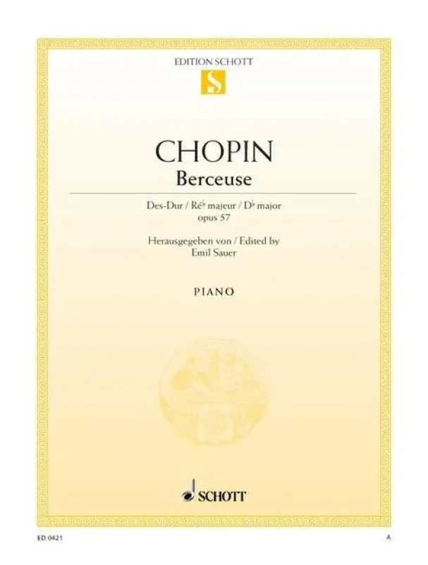 Frédéric Chopin Berceuse Db Major Opus 57 (noty na klavír) Koupit Online