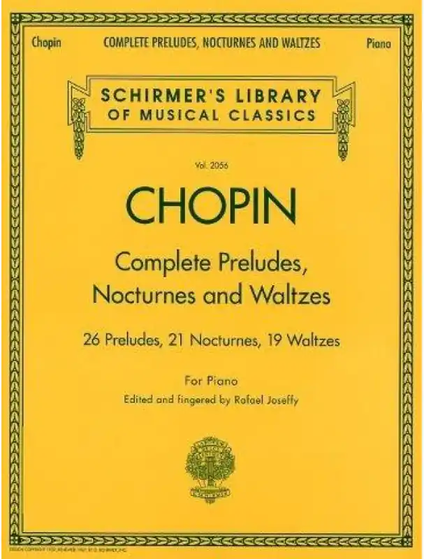Frederic Chopin Complete Preludes, Nocturnes And Waltzes (Updated Edition) (noty na sólo klavír) Pouze Dnes