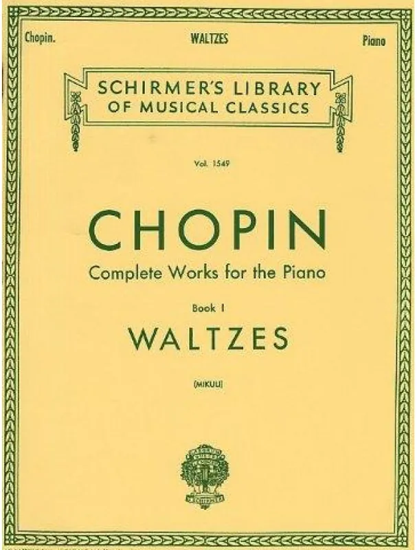 Aktuální Frederic Chopin Complete Works For The Piano Book I Waltzes (noty na sólo klavír)
