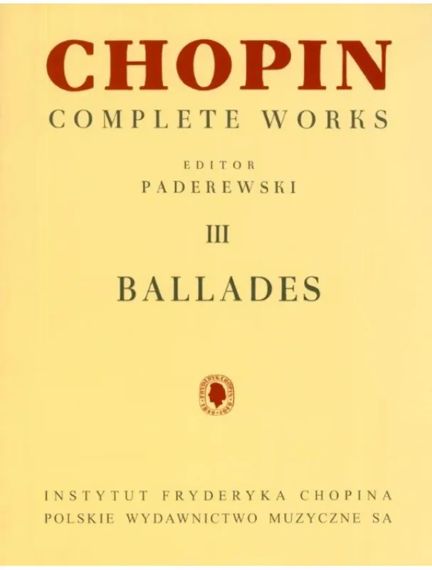 Horká Nabídka Frédéric Chopin Complete Works III - Ballades (noty na klavír)