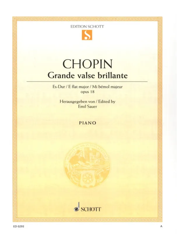 Vrácení Zdarma Frédéric Chopin Grande valse brillante op. 18 (noty na klavír)