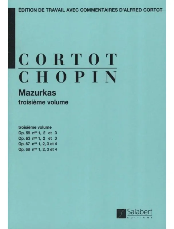 Výprodej Frédéric Chopin Mazurkas Op 59, 63, 67, 68 - volume 3 (noty na klavír)
