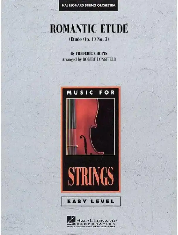 Frédéric Chopin Romantic Etude Op. 10, No. 3 (noty pro smyčcový orchestr, party partitura) Nová Kolekce