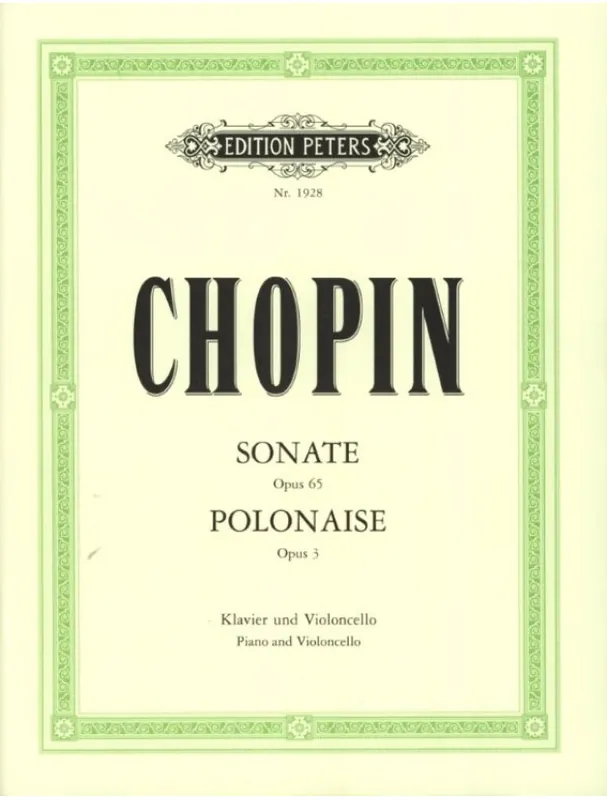 Frédéric Chopin Sonate g-Moll op. 65 & Polonaise C-Dur op. 3 (noty na violoncello, klavír) Dokud Zásoby Vydrží
