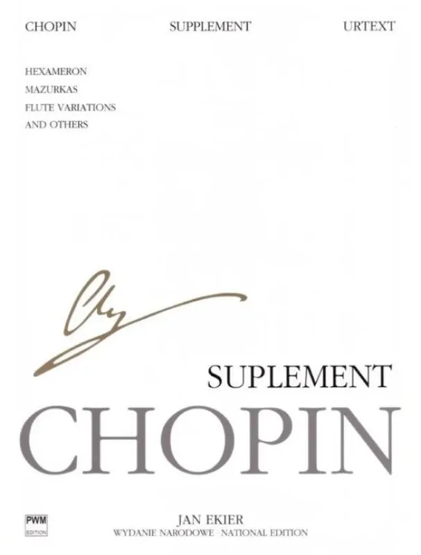 Frédéric Chopin Suplement WN vol. 37 B (noty na klavír) Expresní Doručení