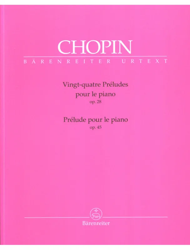 Frédéric Chopin Vingt-quatre Préludes op. 28 & Prélude op. 45 (noty na klavír) Expresní Doručení