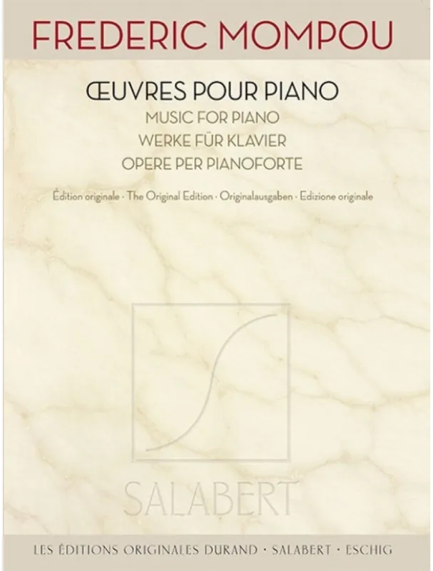 Frederic Mompou Music for Piano (noty na klavír) Cenový Hit