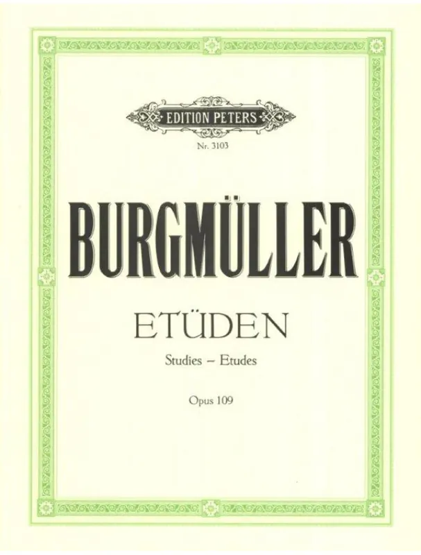 Speciální Cena Friedrich Burgmüller Etuden Op.109 (noty na klavír)