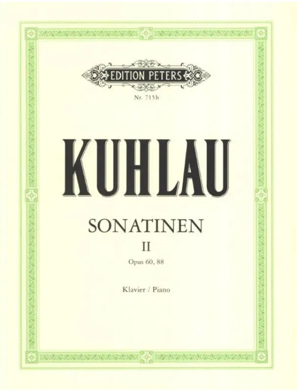 Nejlepší Volba Friedrich Kuhlau Sonatinas 2, Op.60 88 (noty na klavír)