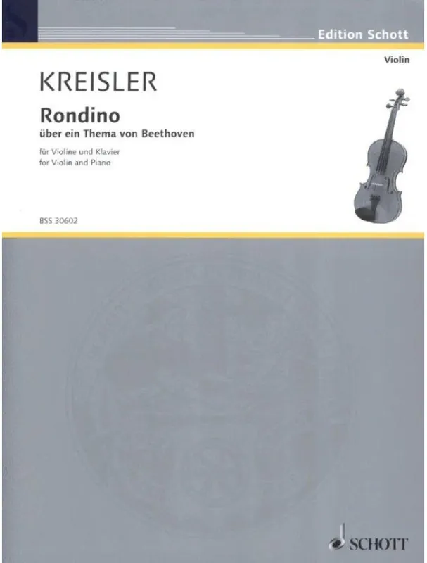 Omezená Nabídka Fritz Kreisler Rondino über ein Thema von Beethoven (noty na housle, klavír)