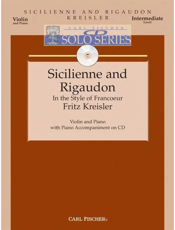 Dokud Zásoby Vydrží Fritz Kreisler Sicilienne and Rigaudon (noty na housle, klavír) (+audio)