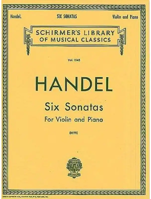 Objednat Nyní G.F. Handel Six Sonatas For Violin And Piano (noty na housle, klavír)