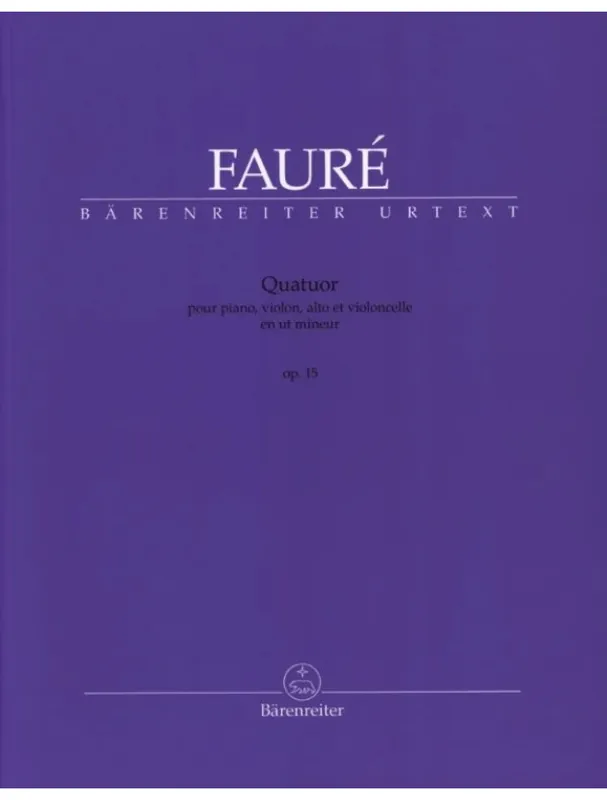 Gabriel Fauré Quartet No. 1 in C minor, Op.15 (noty, partitura, party) Omezená Nabídka