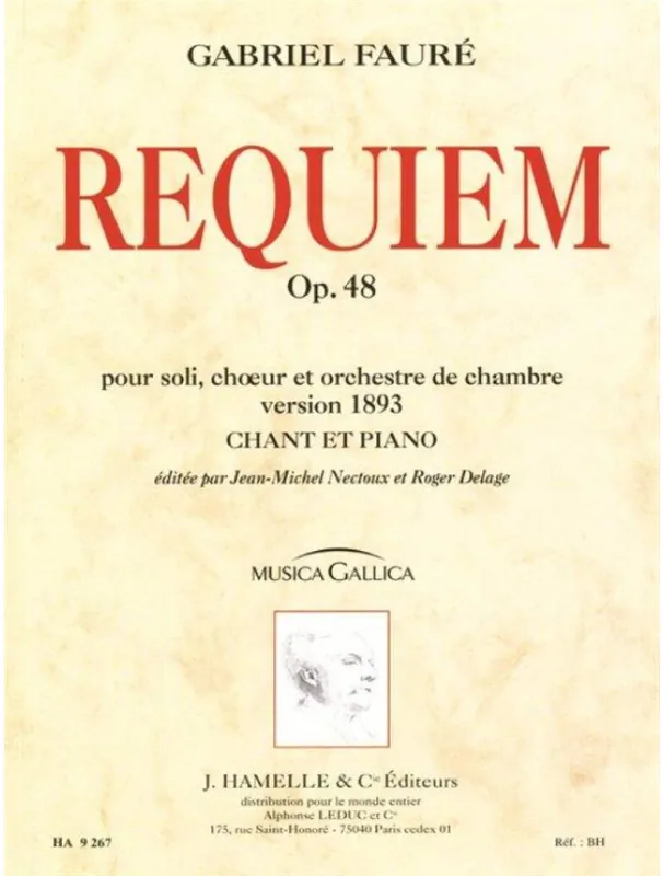 Gabriel Fauré Requiem op. 48 - Version 1893 - SATB (noty na sborový zpěv, klavír) Cenová Bomba