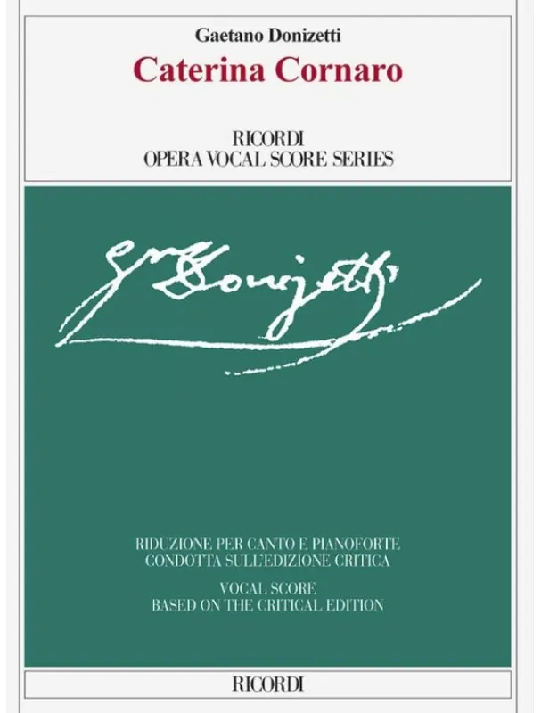 Vrácení Zdarma Gaetano Donizetti Caterina Cornaro (noty na klavír, zpěv)