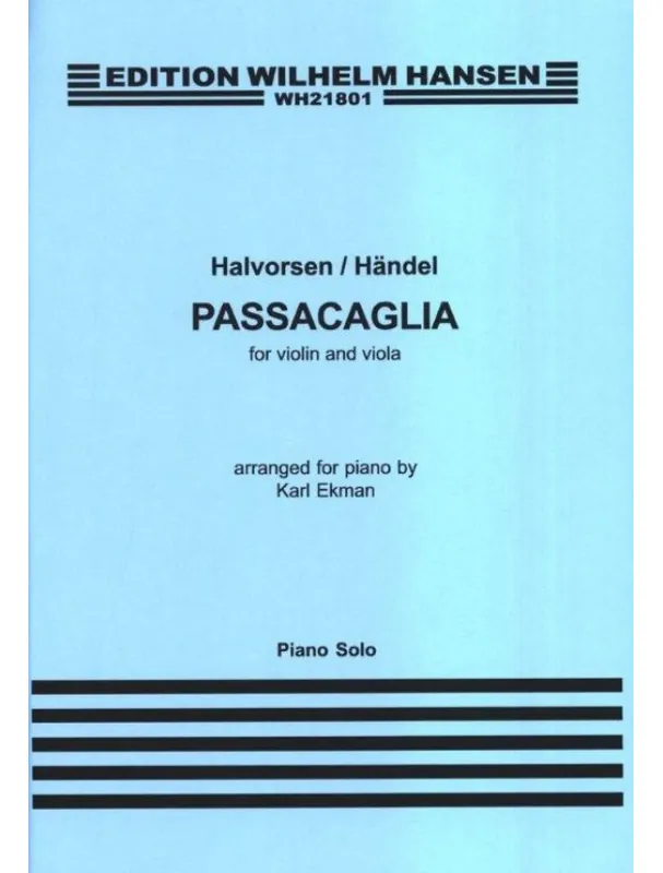 Vrácení Zdarma Georg Friedrich Händel / Johan Halvorsen Passacaglia (noty na klavír)