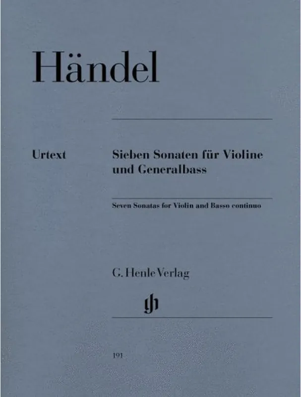 Georg Friedrich Händel 7 Sonatas For Violin And Basso Continuo (noty na housle, klavír) Nízká Cena