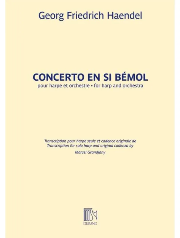 Georg Friedrich Händel Concerto En Si Bemol (noty na harfu) Levný