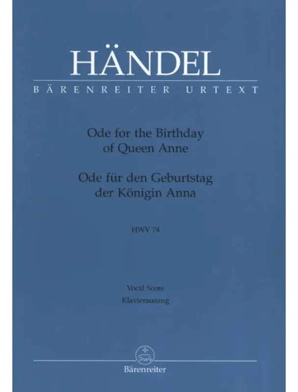 Georg Friedrich Händel Ode For The Birthday Of Queen Anne (noty na klavír, zpěv) Hit Sezóny