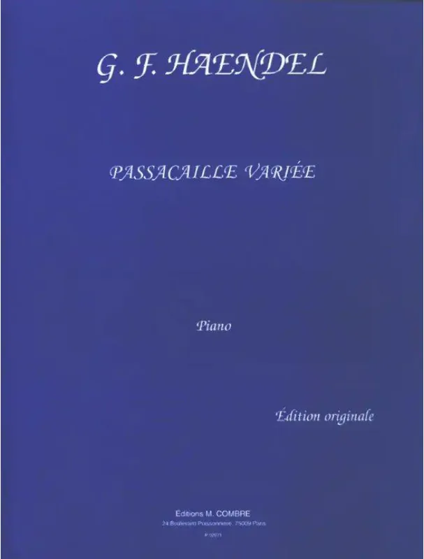 Sezónní Sleva Georg Friedrich Händel Passacaille variée (noty na klavír)