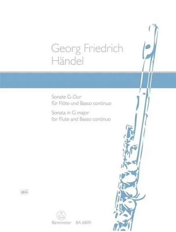 Georg Friedrich Händel Sonata in G major (noty na příčnou flétnu, basso continuo) Sezónní Sleva