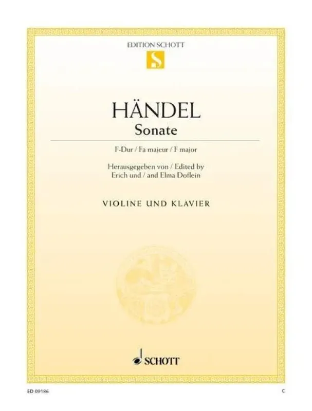 Super Cena Georg Friedrich Händel Sonate XII F-Dur (noty na housle, klavír)