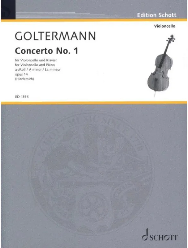 Georg Goltermann Concerto no.1 in A minor Op.14 (noty na violoncello, klavír) Cenová Bomba