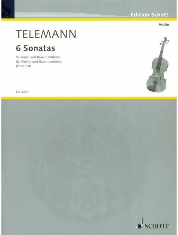 Georg Philipp Telemann 6 Sonatas (noty na housle, klavír) Ihned K Objednání