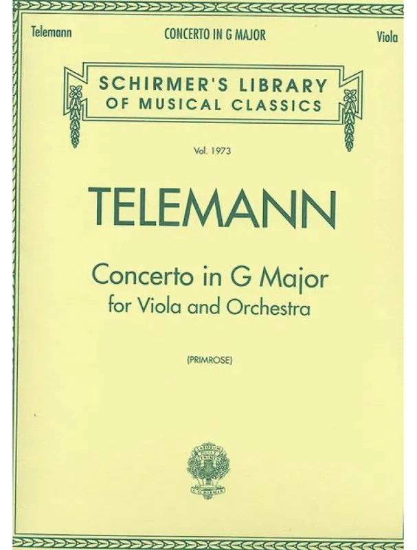 Georg Philipp Telemann Concerto in G (noty na violu, klavír) Rychlé Dodání