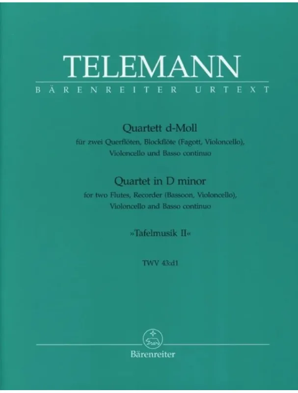 Georg Philipp Telemann Quartett (noty pro komorní soubor, party, partitura) Akční Cena